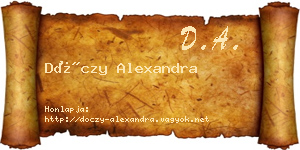 Dóczy Alexandra névjegykártya